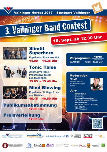 Plakat Vaihinger Band Contest 2017